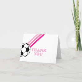 Fußball Pink Streifen Vielen Dank zum Geburtstag Dankeskarte