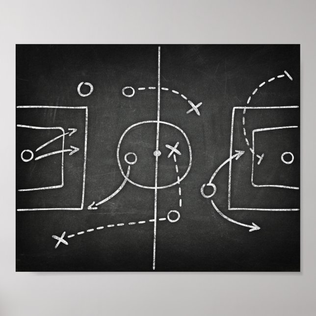 Fußball-PLAYBOOK Signalkabel drucken Poster (Vorne)