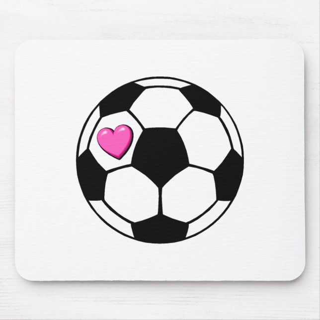 Fußball (Pnk Hrt) Mousepad (Vorne)