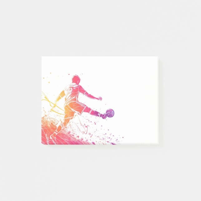 Fußball Post-it Klebezettel (Vorderseite)