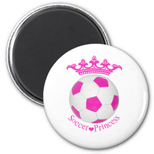 Fußball-Prinzessin, rosa Fußball Magnet