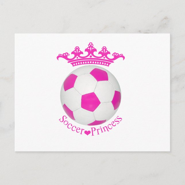 Fußball-Prinzessin, rosa Fußball Postkarte (Vorderseite)