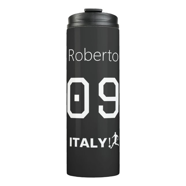Fußball-Profi-Monochrom-Edition Persönlich Thermosbecher (Vorderseite)