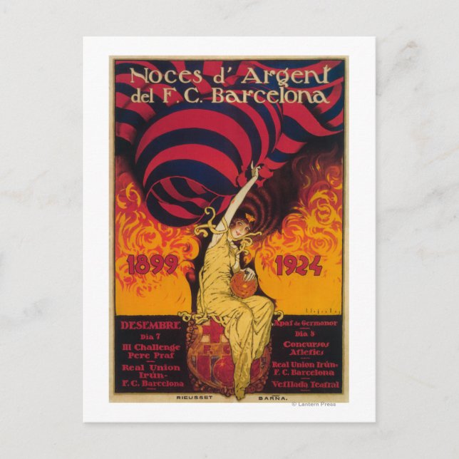 Fußball-Promo-Poster Postkarte (Vorderseite)