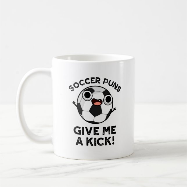 Fußball Puns geben mir einen lustigen Sport-Puzzle Kaffeetasse (Links)