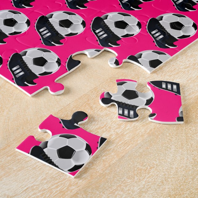 Fußball-Puzzle Hot Fuchsia Pink  Puzzle (Seite)