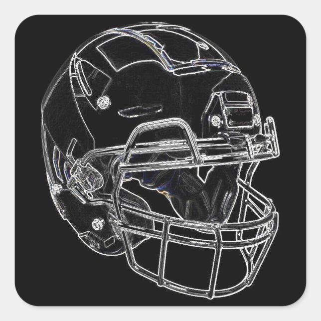 Fußball Quadratischer Aufkleber (Vorderseite)