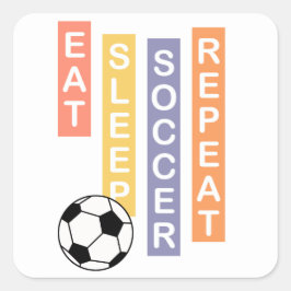 Fußball Quadratischer Aufkleber