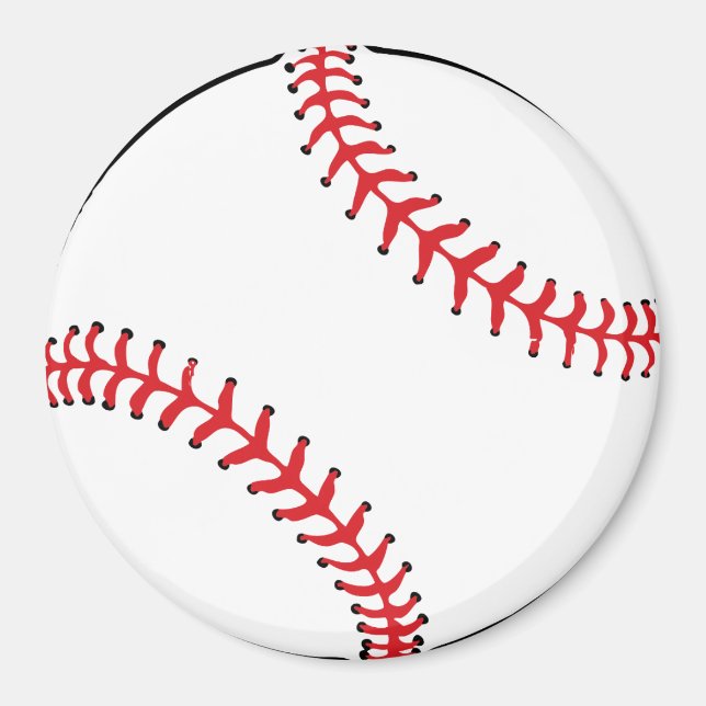 Fußball Red & White Magnet (Vorne)