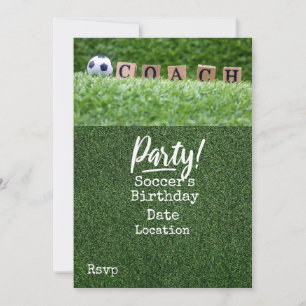 Fußball Rettet das Datum für COACH-Party Einladung