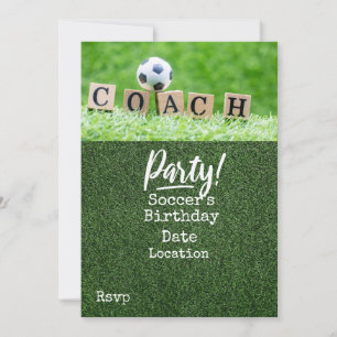 Fußball Rettet das Datum für COACH-Party Einladung