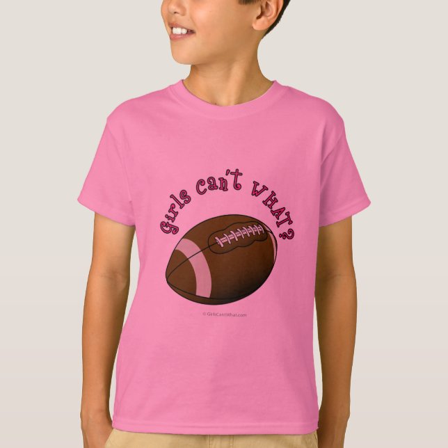 Fußball - Rosa Text T-Shirt (Vorderseite)