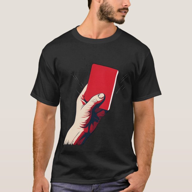Fußball Rot Karte Mädchen T-Shirt (Vorderseite)