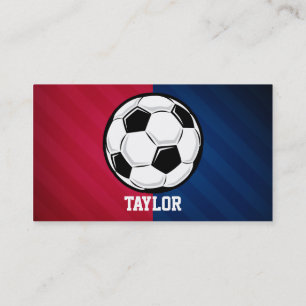 Fußball; Rot, Weiß und Blau Visitenkarte