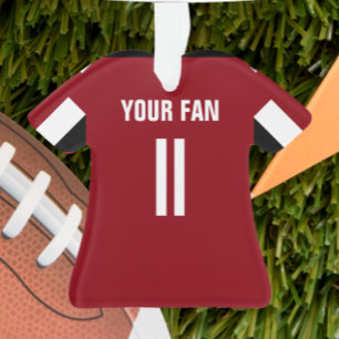 Fußball-rote u. schwarze Jersey-Verzierung Ornament