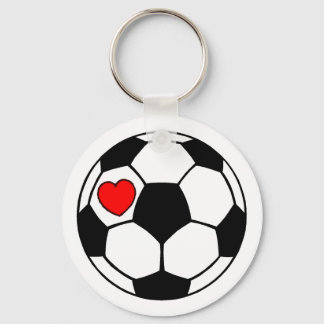 Fußball (Rotes Herz) Schlüsselanhänger
