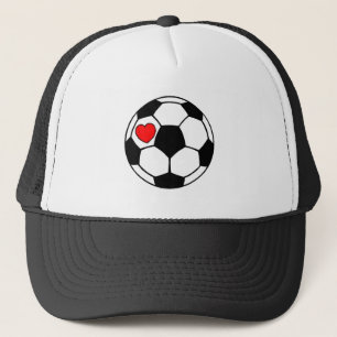 Fußball (rotes Herz) Truckerkappe