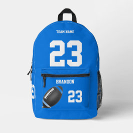 Fußball Rucksack hoch Print Cut Nähen Beutel blau