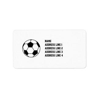 Fußball-Rücksendeadressen-Aufkleber oder Namenssch Adressaufkleber