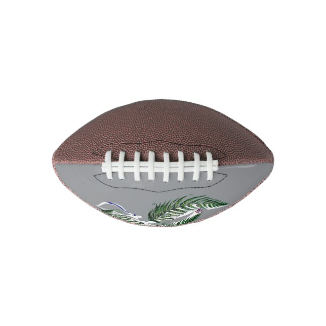 Fußball Rugby Ball NZ Aotearoa Farn Design (Vorderseite)
