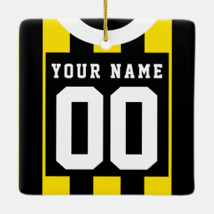 Fußball Rugby Jersey Name Number Template Keramikornament