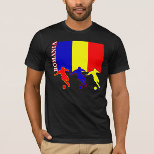 Fußball-Rumänien-Dunkelheits-T - Shirt
