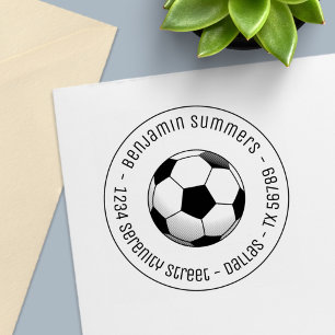 Fußball Runde Adresse Permastempel