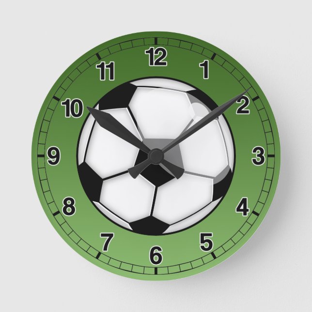 Fußball Runde Wanduhr (Vorderseite)