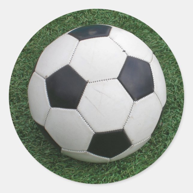 Fußball Runder Aufkleber (Vorderseite)