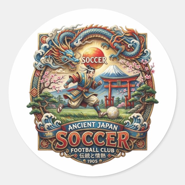 FUßBALL RUNDER AUFKLEBER (Vorderseite)