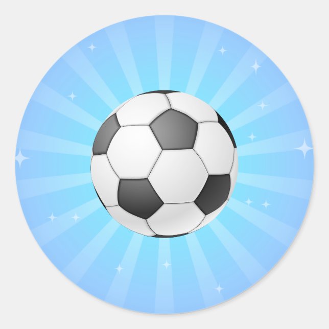 Fußball Runder Aufkleber (Vorderseite)