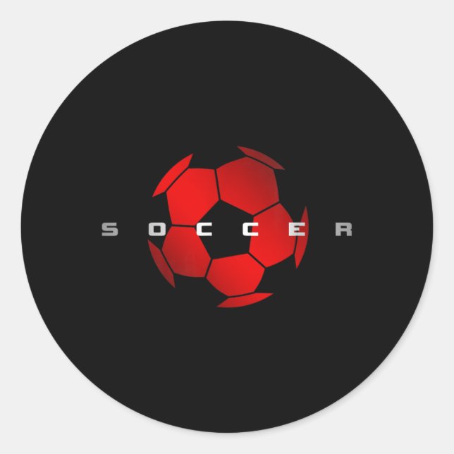 Fußball Runder Aufkleber (Vorderseite)