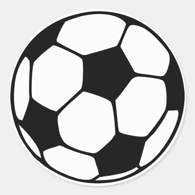 Fußball Runder Aufkleber (Vorderseite)
