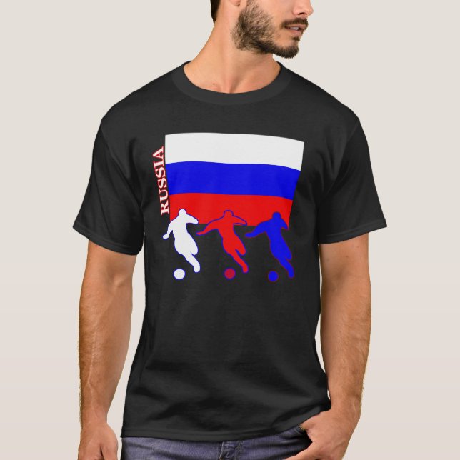 Fußball Russland Dunkler T - Shirt (Vorderseite)