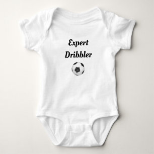 Fußball. Sachverständiger Dribbler Baby Strampler
