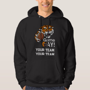Fußball Saison Tiger Game Day Support Hoodie