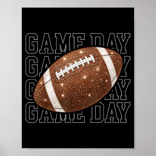 Fußball-Saison-Touchdown-Spieltag Männer Frauen Ki Poster
