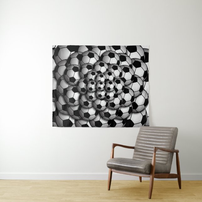 Fußball-Saisonband Wandteppich (Beispiel (Horizontal))