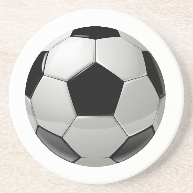 Fußball-Sandstein-Unterlage Getränkeuntersetzer (Vorne)