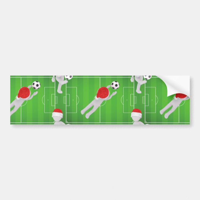 Fußball-Santa Autoaufkleber (Vorne)