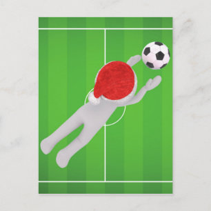 Fußball-Santa Feiertagspostkarte