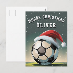 Fußball Santa Hut Frohe Weihnachten