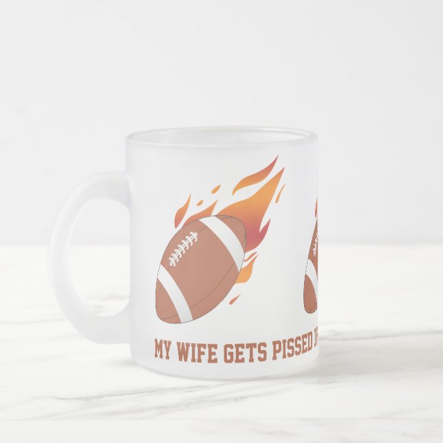 Fußball-Satiren-mattierte Tasse (Links)