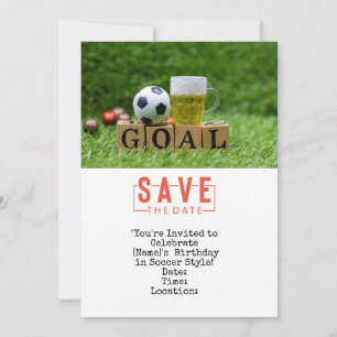 Fußball Save the Date zum Geburtstag Einladung