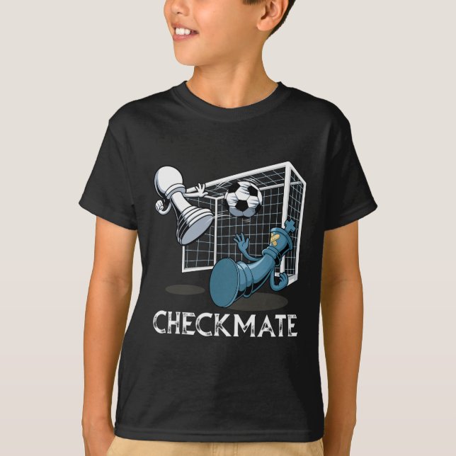 Fußball Schachmatt Schach  T-Shirt (Vorderseite)