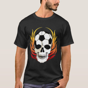 Fußball-Schädel-T - Shirt