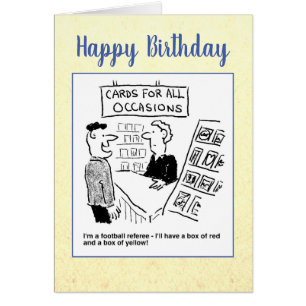 Fußball-Schiedsrichter will, rote und gelbe Karten