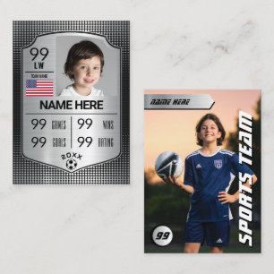 Fußball-Schild-Karte Fußball-Karte Telefonnummerkarte