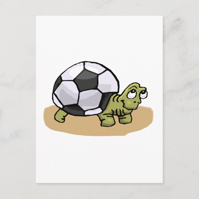 Fußball-Schildkröte Postkarte (Vorderseite)