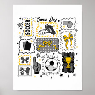Fußball-Schleife Spieltags-Coquette-Schleife Fußba Poster